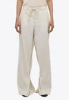 Helmut Lang Gusset Wide-leg Pants In Cream