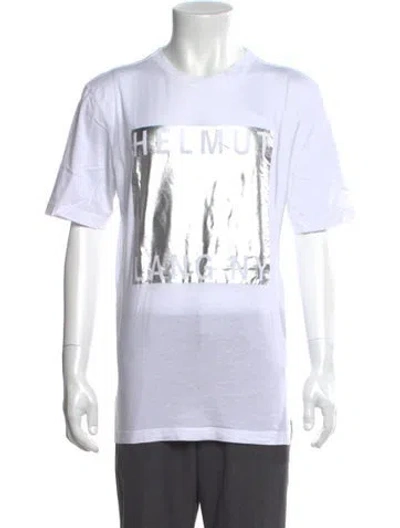 Pre-owned Helmut Lang Signature Logo Graphic Print T-shirt In White