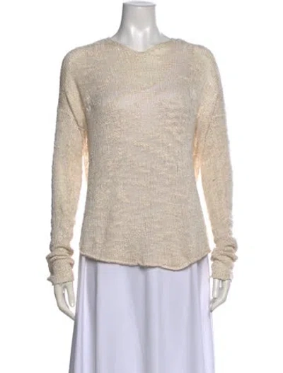 Pre-owned Helmut Lang Silk Bateau Neckline Sweatshirt In Neutral