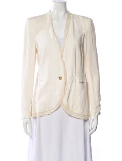 Pre-owned Helmut Lang Silk Blazer In Neutral