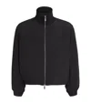 Helmut Lang Layered Silk Bomber Jacket In Black