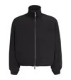 Helmut Lang Layered Silk Bomber Jacket In Black