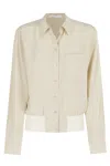 Helmut Lang Silk Bomber Shirt