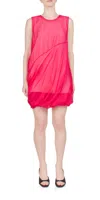 Helmut Lang Womens Gathered Above Knee Mini Dress In Pink