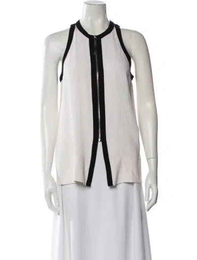 Pre-owned Helmut Lang Silk Crew Neck Top In Multi