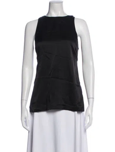 Pre-owned Helmut Lang Silk Crew Neck Top In White