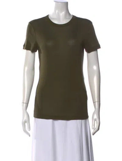 Pre-owned Helmut Lang Silk Crew Neck T-shirt In Green