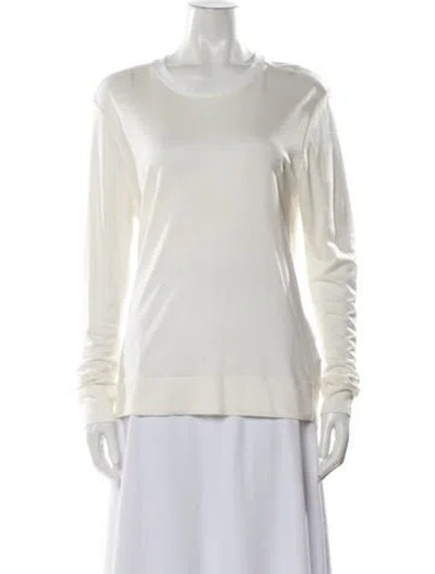 Pre-owned Helmut Lang Silk Crew Neck T-shirt W/ Tags In Neutral