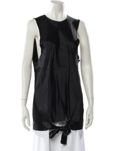 Pre-owned Helmut Lang Silk Crew Neck Tunic In Blue