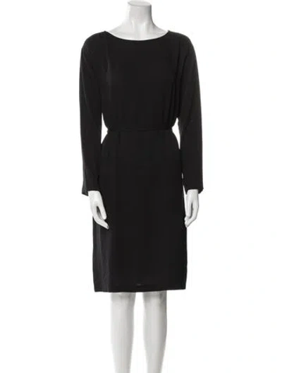 Pre-owned Helmut Lang Silk Knee-length Dress In Black