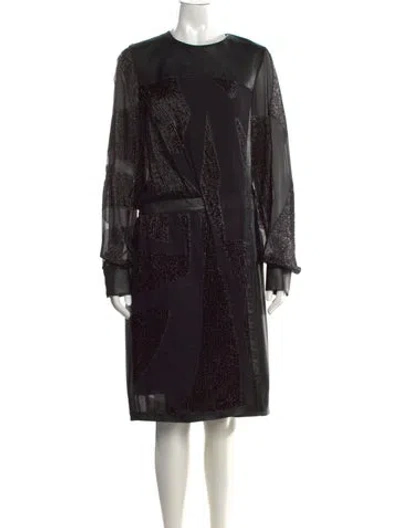 Pre-owned Helmut Lang Silk Knee-length Dress In Black