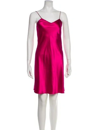Pre-owned Helmut Lang Silk Knee-length Dress In Pink