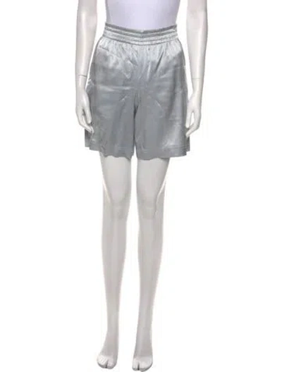 Pre-owned Helmut Lang Silk Knee-length Shorts W/ Tags In Blue