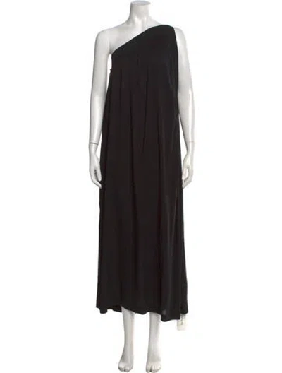 Pre-owned Helmut Lang Silk Long Dress In Black