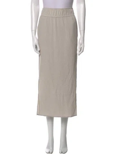 Pre-owned Helmut Lang Silk Long Skirt In Gray