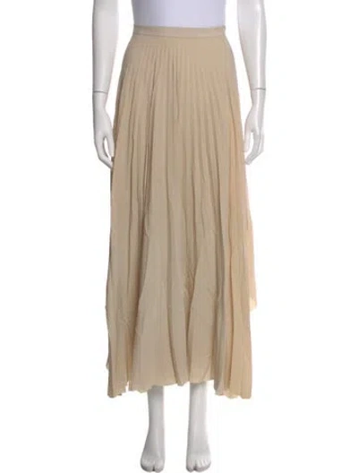 Pre-owned Helmut Lang Silk Long Skirt In Neutral