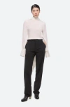 Helmut Lang Silk Long Sleeve Top With Scarf