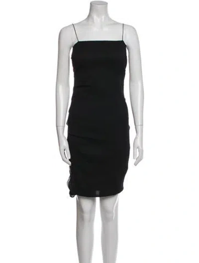 Pre-owned Helmut Lang Silk Midi Length Dress In Black