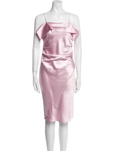 Pre-owned Helmut Lang Silk Midi Length Dress In Blue