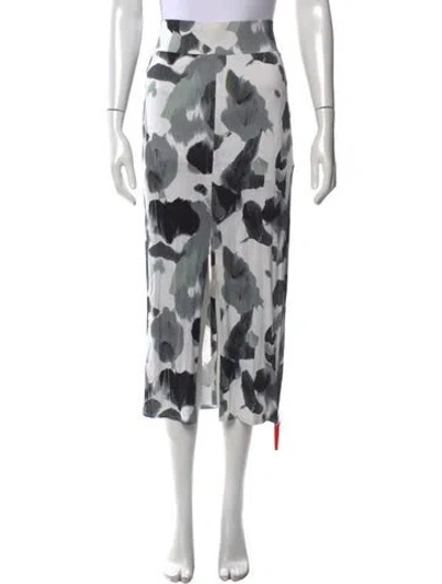 Pre-owned Helmut Lang Silk Midi Length Skirt In White