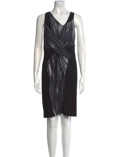 Pre-owned Helmut Lang Silk Mini Dress In Black