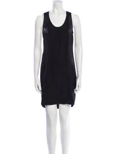Pre-owned Helmut Lang Silk Mini Dress In Black