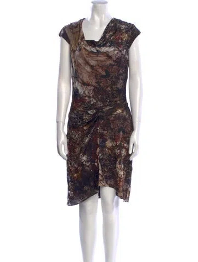 Pre-owned Helmut Lang Silk Mini Dress In Black