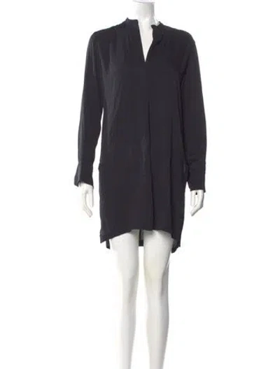 Pre-owned Helmut Lang Silk Mini Dress In Black