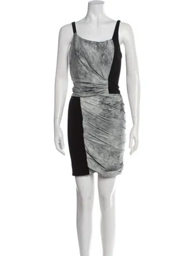 Pre-owned Helmut Lang Silk Mini Dress In Black
