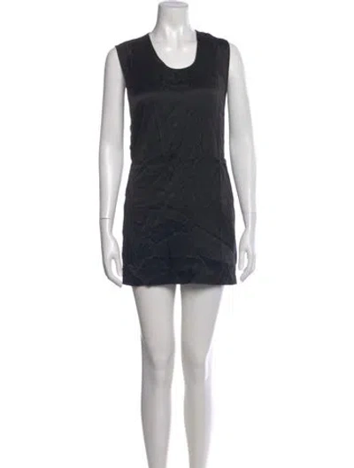 Pre-owned Helmut Lang Silk Mini Dress In Black