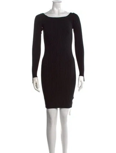 Pre-owned Helmut Lang Silk Mini Dress In Black