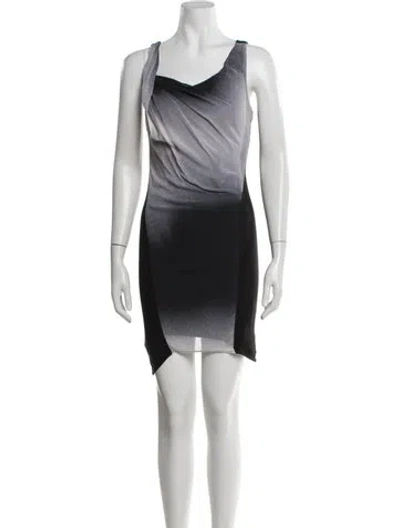 Pre-owned Helmut Lang Silk Mini Dress In Black