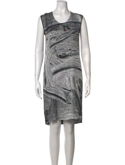 Pre-owned Helmut Lang Silk Mini Dress In Black/white
