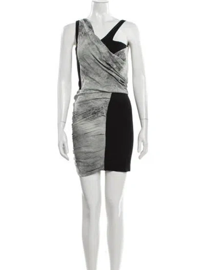 Pre-owned Helmut Lang Silk Mini Dress In Multi