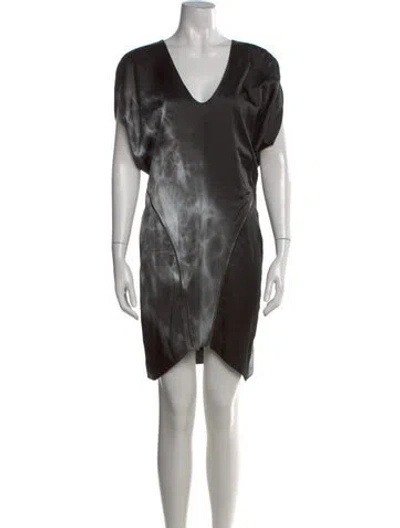 Pre-owned Helmut Lang Silk Mini Dress In Multi