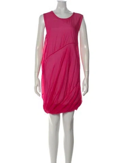 Pre-owned Helmut Lang Silk Mini Dress W/ Tags In Red
