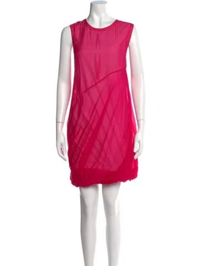 Pre-owned Helmut Lang Silk Mini Dress W/ Tags In Red