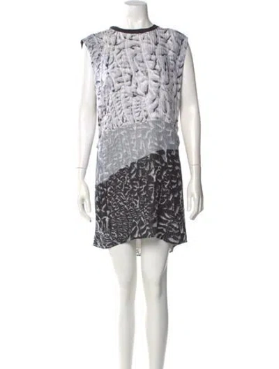 Pre-owned Helmut Lang Silk Mini Dress In White