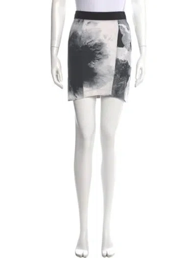 Pre-owned Helmut Lang Silk Mini Skirt In Black