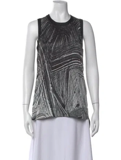 Pre-owned Helmut Lang Silk Printed Top In Multi