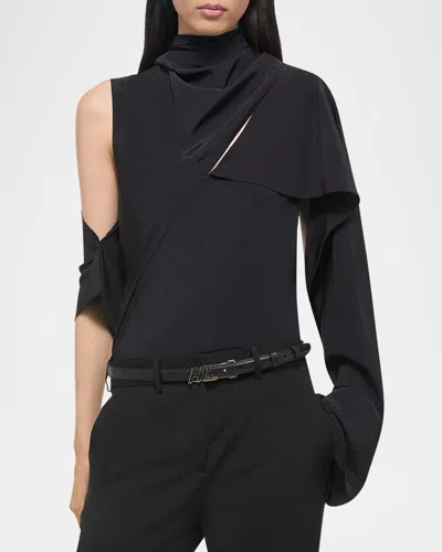 HELMUT LANG SILK SCARF BLOUSE