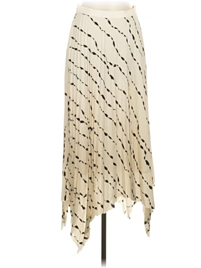 Pre-owned Helmut Lang Silk Skirt In White