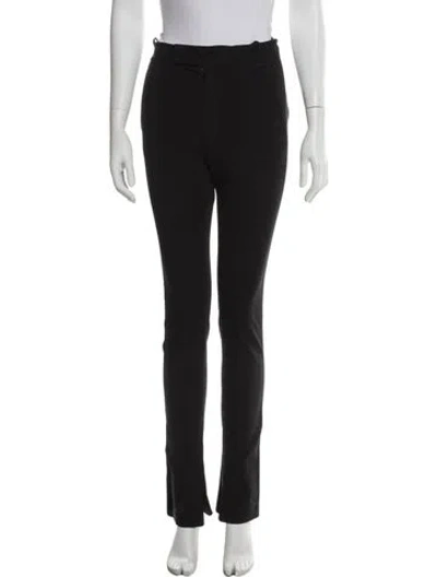 Pre-owned Helmut Lang Silk Straight Leg Pants In Black