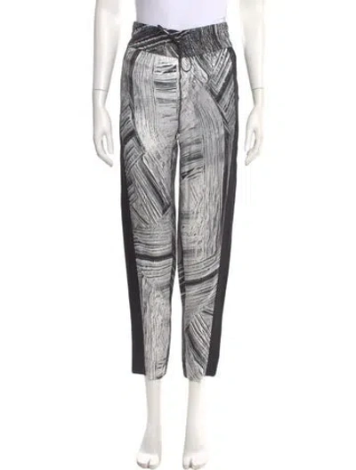 Pre-owned Helmut Lang Silk Straight Leg Pants In White