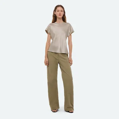 Helmut Lang Silk Tee In Neutral