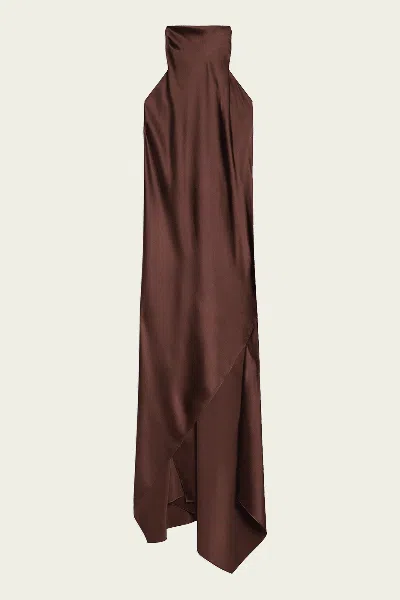 Helmut Lang Silk Tie Scarf Dress In Serra