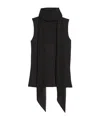 Helmut Lang Silk Tie-up Top In Black