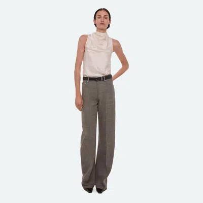 Helmut Lang Silk Tie-neck Top In Ivory