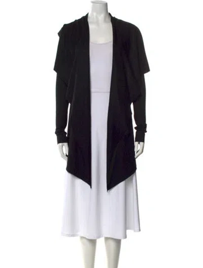 Pre-owned Helmut Lang Silk V-neck Sweater In Black