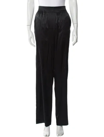 Pre-owned Helmut Lang Silk Wide Leg Pants In Gray